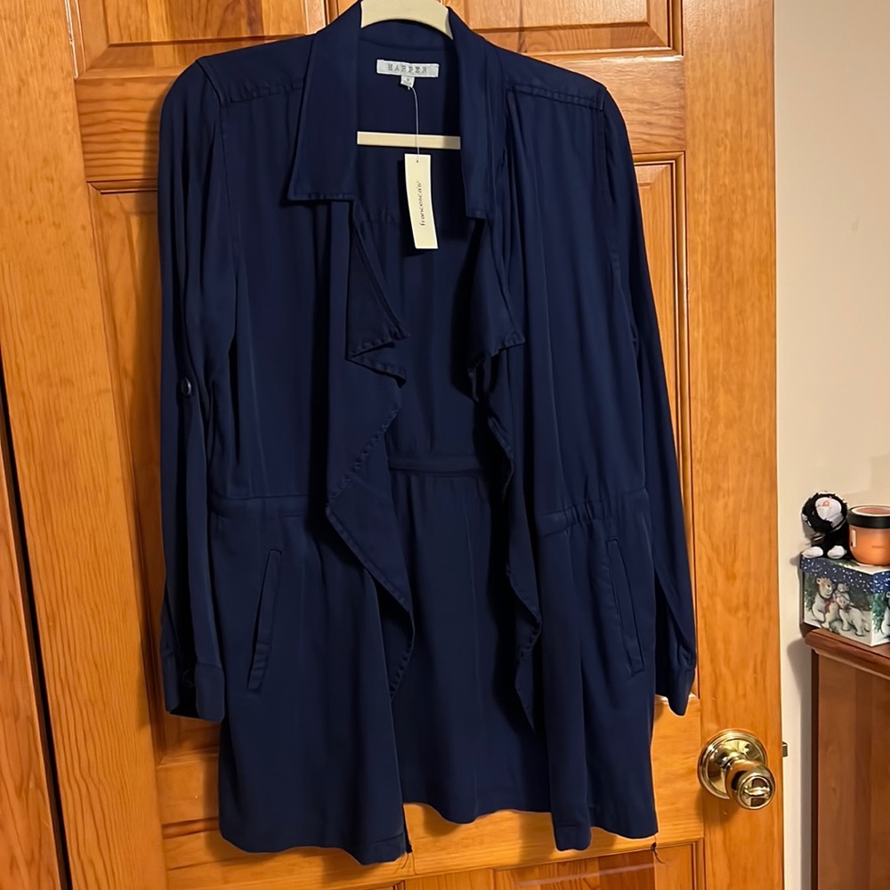 NWT lightweight jacket. Harper from Francesca’s, size small. Blue.